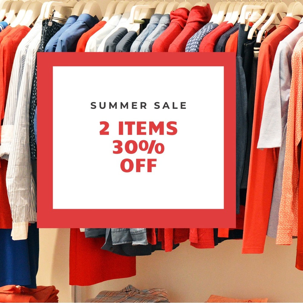 Discount 2 Items 30% off